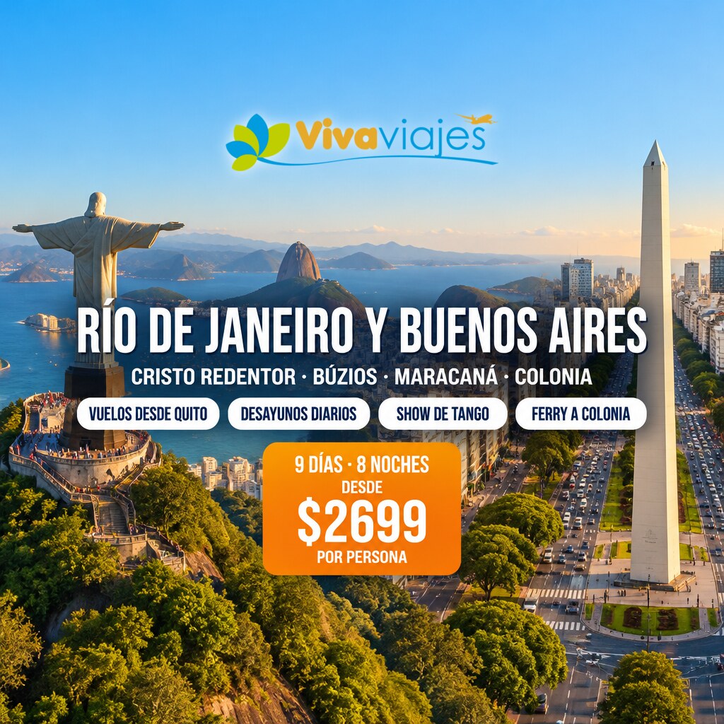 Paquete Río de Janeiro y Buenos Aires: 9 días y 8 noches desde $2699 por persona, con el Cristo Redentor, el Pan de Azúcar y el Obelisco
