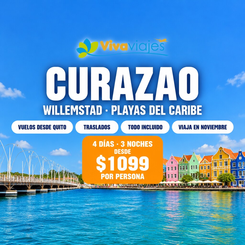 Paquete Curazao noviembre 2026: 4 días todo incluido desde $1099 por persona, con las casas de colores de Willemstad