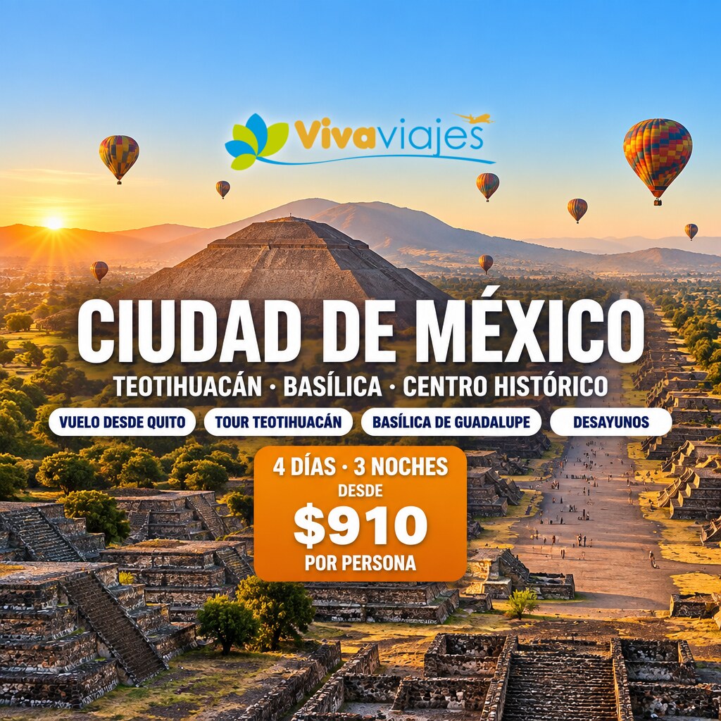 Paquete Ciudad de México: 4 días desde $910 por persona, con la Pirámide del Sol de Teotihuacán