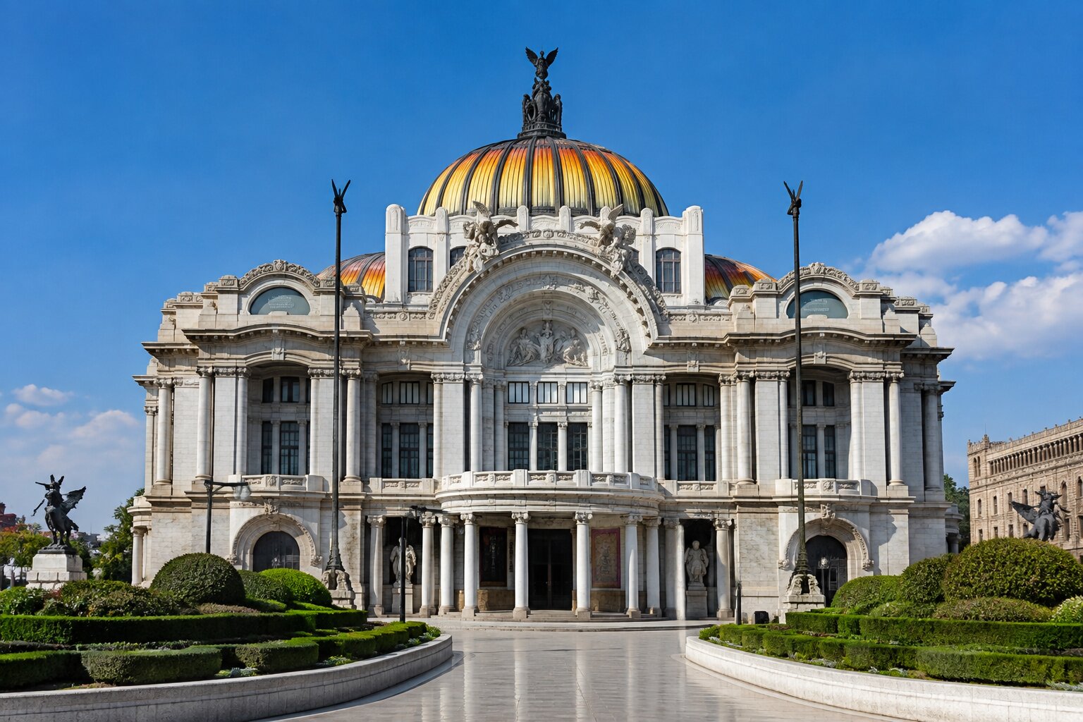 El Palacio de Bellas Artes en el Centro Histórico de Ciudad de México