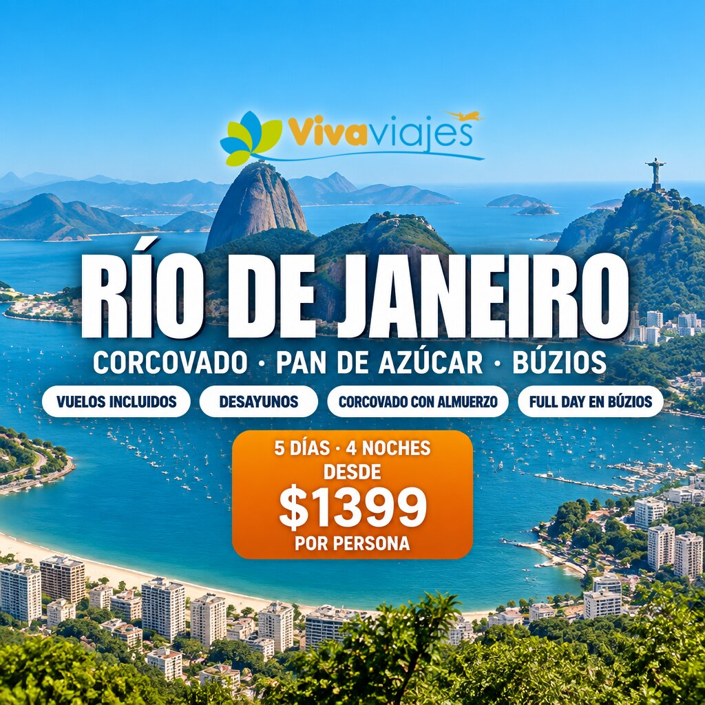 Paquete Río de Janeiro: 5 días desde $1399 por persona, con el Pan de Azúcar y el Cristo Redentor