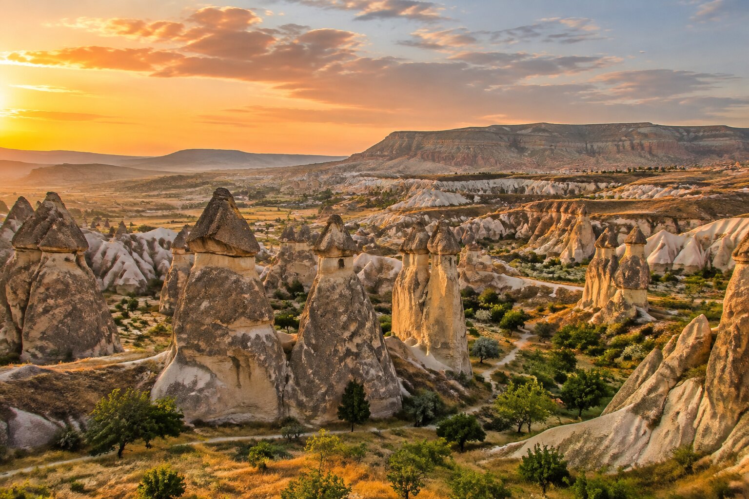 Las chimeneas de hadas en los valles de Capadocia