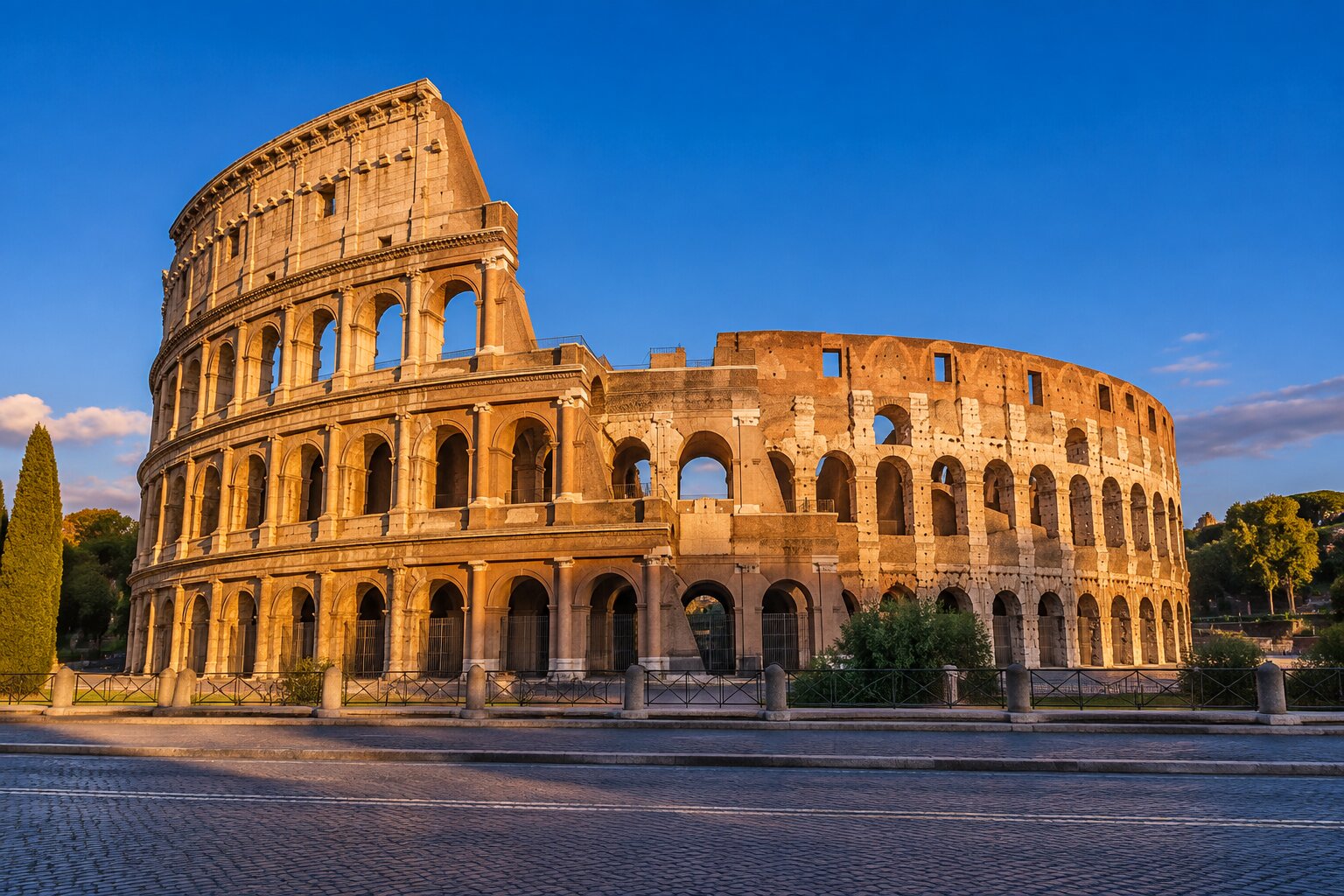 El Coliseo de Roma al atardecer